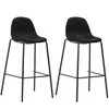 vidaXL Chaises de bar lot de 2 noir tissu