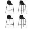 vidaXL Chaises de bar lot de 4 noir tissu