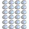 vidaXL Lampes solaires murales à LED d'extérieur 24 pcs Rond Argenté
