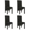 vidaXL Chaises à manger lot de 4 noir tissu