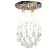 vidaXL Plafonnier avec perles de cristal Argenté Sphère 3 ampoules G9