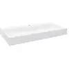 vidaXL Lavabo 100x46x11 cm Fonte minérale/marbre Blanc