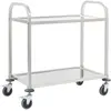 vidaXL Chariot de cuisine à 2 niveaux 96,5x55x90 cm Acier inoxydable