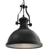 vidaXL Plafonnier Noir Rond E27