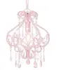 vidaXL Plafonnier avec perles Rose Rond E14