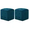 vidaXL 2 pcs Tables de chevet Bleu 30x30x30 cm Tissu velours