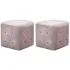 vidaXL 2 pcs Tables de chevet Rose 30x30x30 cm Tissu velours