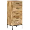 vidaXL Coffre à tiroirs 45 x 35 x 106 cm Bois de manguier massif