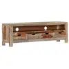 vidaXL Meuble TV Bois massif 130x30x40 cm
