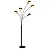 vidaXL Lampadaire 200 cm 5 x E14 Noir et doré