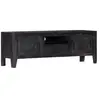 vidaXL Meuble TV Noir 118 x 30 x 40 cm Bois de manguier massif