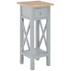 vidaXL Table d'appoint Gris 27 x 27 x 65,5 cm Bois