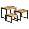 vidaXL Tables gigognes 3 pcs Bois solide de manguier