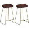 vidaXL Tabourets de bar Gavin lot de 2 bois de manguier massif