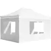 vidaXL Tente de réception pliable avec parois Aluminium 4,5x3 m Blanc