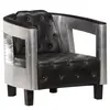 vidaXL Fauteuil en style d'aviation noir cuir véritable