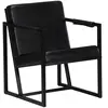 vidaXL Fauteuil noir cuir véritable