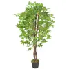 vidaXL Plante artificielle d'érable avec pot Vert 120 cm