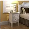 vidaXL Tables de chevet 4 pcs avec 2 tiroirs MDF Blanc