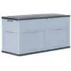 vidaXL Boîte de rangement de jardin 320 L Gris Noir