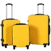 vidaXL Valise rigide 3 pcs Jaune ABS