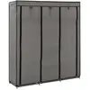 vidaXL Armoire avec compartiments et barres Gris 150x45x175 cm Tissu
