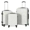 vidaXL Valise rigide 3 pcs Argenté brillant ABS