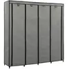 vidaXL Garde-robe avec 4 compartiments Gris 175x45x170 cm