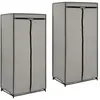 vidaXL 2 pcs Garde-robes Gris 75x50x160 cm