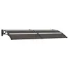 vidaXL Auvent de porte Noir 240x80 cm PC