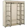 vidaXL Armoire avec compartiments et tiges Crème 150x45x176 cm Tissu