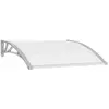 vidaXL Auvent de porte Gris et transparent 120x80 cm PC