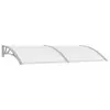 vidaXL Auvent de porte Gris et transparent 200x80 cm PC