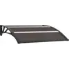 Auvent de porte Noir 120x80 cm pc Vidaxl Noir et blanc