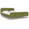 vidaXL Cadre de lit Vert Tissu 140 x 200 cm