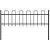 vidaXL Clôture de jardin avec dessus en cerceau Acier 1,7 m Noir