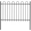 vidaXL Clôture de jardin avec dessus en cerceau Acier 1,7 m Noir