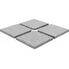 vidaXL Plaques de poids de parasol 4 pcs Granit Gris Carré 100 kg
