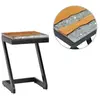 vidaXL Table basse 30 x 30 x 50 cm Bois de teck massif et polyrésine