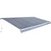 vidaXL Auvent pliable manuel 600 cm Bleu/blanc