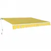 vidaXL Auvent pliable manuel 600 cm Jaune/blanc