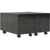 vidaXL Table basse Noir brillant 60x60x35 cm Aggloméré