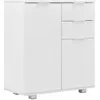 vidaXL Buffet Blanc brillant 71 x 35 x 80 cm Bois d'ingénierie