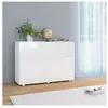 vidaXL Buffet Blanc brillant 107x35x80,5 cm
