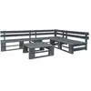 vidaXL Salon de jardin palette 4 pcs Bois Gris