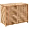 vidaXL Coffre à linge 87,5x46x67 cm Bois de noyer massif