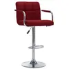 vidaXL Chaise de bar Bordeaux Tissu