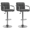vidaXL Chaises de bar 2 pcs Gris clair Tissu