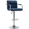 vidaXL Chaise de bar Bleu Tissu