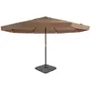 vidaXL Parasol avec base portable Taupe